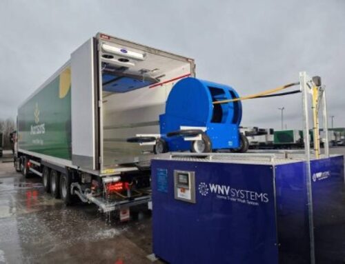 Effective internal trailer washing with WNV